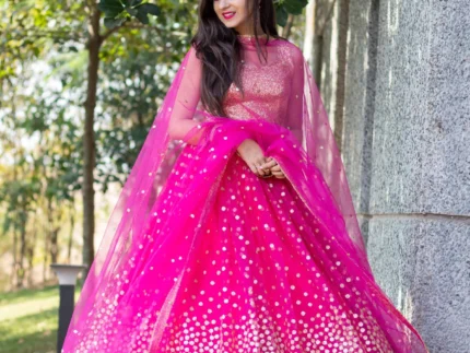 Sequin Rani Pink Lehenga
