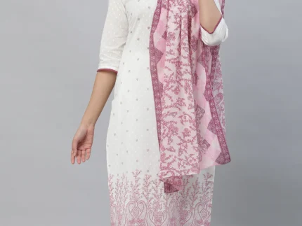 Purple Cotton Mulmul Printed Stole