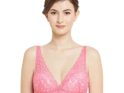 Mystique Padded Non-wired 3/4th Cup Bridal Wear Medium coverage Lace Bra