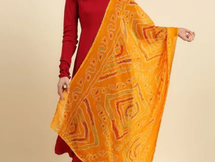 Multi Printed Bandhini Chiffon Dupatta