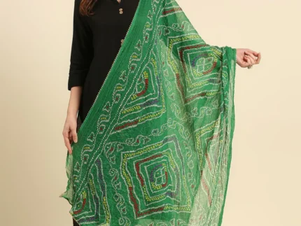 Multi Printed Bandhini Chiffon Dupatta