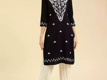 Black Kashmiri Kurti